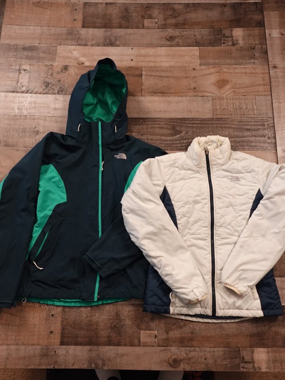 The North Face 3 In 1 HyVent Ski Jacket Women’s Small‎ Blue Green Waterproof